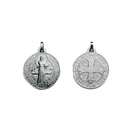 Médaille de St Benoît argentée