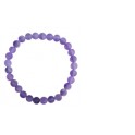 Bracelet Améthyste Perles rondes 6 mm Mates