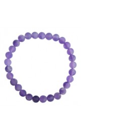 Bracelet Améthyste Perles rondes 6 mm Mates