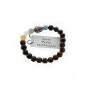 Bracelet 7 Chakras Oeil de tigre Perles rondes 8 mm Bouddha