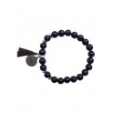 Bracelet de perles rondes (8mm) Obsidienne noire