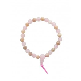 Bracelet Mala Enfant en Quartz Rose et Pierre du Soleil