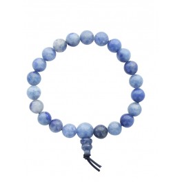 Bracelet Mala en Quartz Bleu