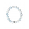 Bracelet Aigue-Marine Perles Rondes 10 mm