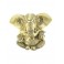 Statuette Ganesh assis en Laiton doré mat 14 cm