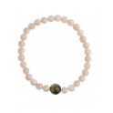 Bracelet Pierre de lune Perles rondes et une Perle Oeil de tigre