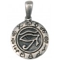 Pendentif Argenté Rond - Oeil d' Horus