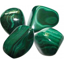 La malachite, pierre roul&eacute;e