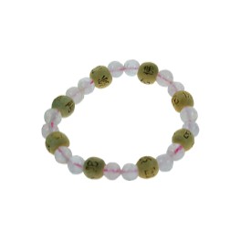 Bracelet perles de karma - Quartz rose